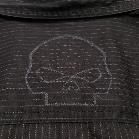 HARLEY-DAVIDSON Black Button Down with Skull shirt - Picture 4 of 8
